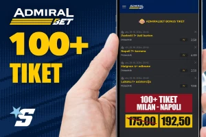 AdmiralBet 100+ tiket - Milan i Napoli za kvotu 192.50!